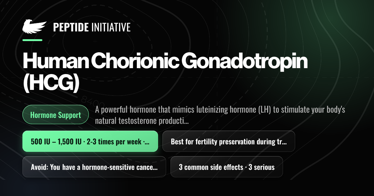 Human Chorionic Gonadotropin (HCG) Dosing, Need to… | Peptide Initiative