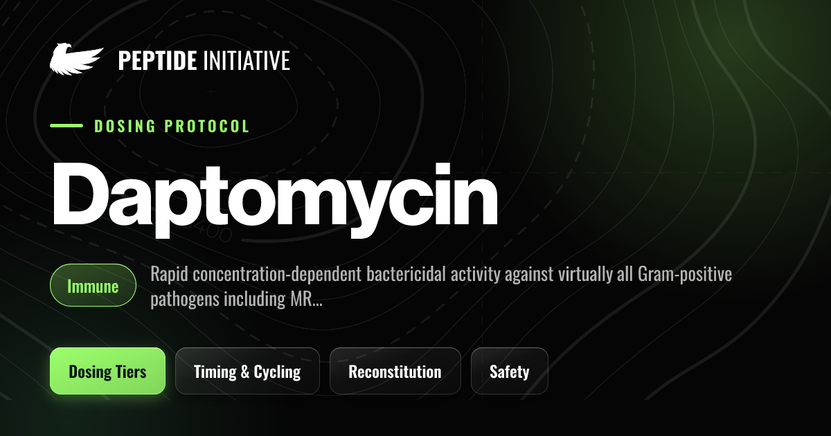 Daptomycin Protocol — Complete Dosing & Administration… | Peptide ...
