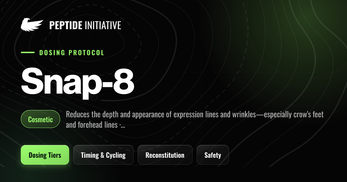 Snap-8 Protocol — Complete Dosing & Administration… | Peptide Initiative