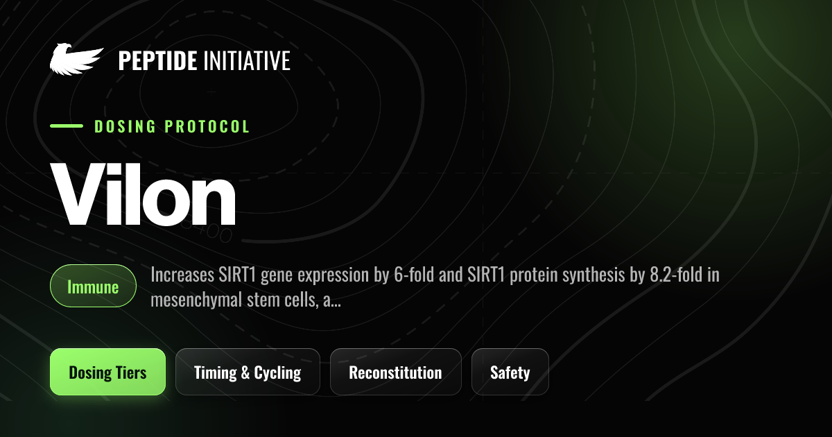 Vilon Protocol — Complete Dosing & Administration Guide | Peptide ...