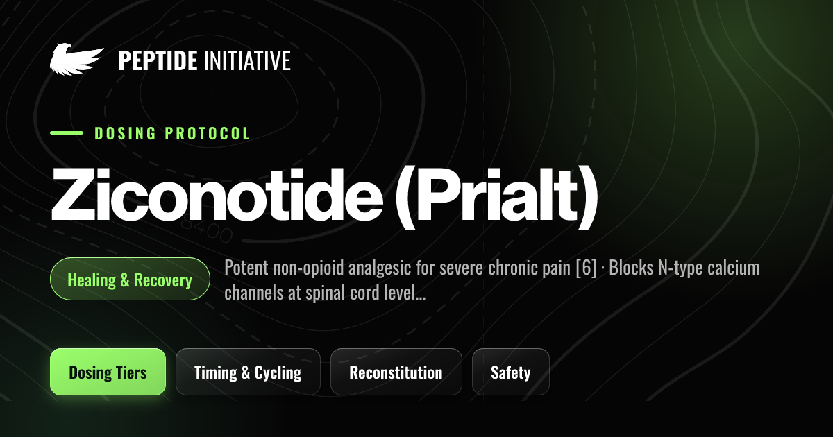 Ziconotide (Prialt) Protocol — Complete Dosing &… | Peptide Initiative